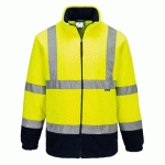 PORTWEST F301 POLAIRE HIVIS BICOLORE JAUNE/MARINE - TAILLE XXL