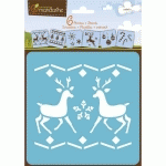 SET DE 6 POCHOIRS ENFANTS, NOËL 2 - ORANGE - LOT DE 6