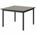 TABLE MALIBU 80X80CM T2 4P STRA GRIS U727/NOIR GRIS 7016