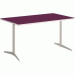 TABLE TAMARIS 140 X 80 PL.PRUNE/SABLE PIET.SABLE/TRANSP.