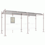 ABRI BUS PROVINCE 5 M SANS BARDAGES LATÉRAUX AGORA GRIS 7044 - PROCITY