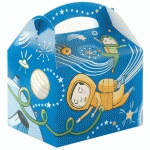 BOÎTE REPAS ENFANT MOTIF ESPACE 17X16X10 CM (VENDU PAR 300)
