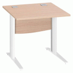 BUREAU DROIT EXCELLENS L 80 CM CHÊNE CLAIR PIÈTEMENT 