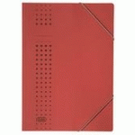 CHEMISE À ÉLASTIQUES CHIC, EN CARTON, A4, ROUGE - LOT DE 7