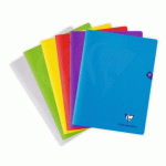 LOT DE 10 - CAHIER PIQUÉ MIMESYS 24X32CM 48 PAGES PETITS CARREAUX COUVERTURE POLYPROPYLÈNE COULEUR ALÉATOIRE - ASSORTIS