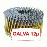 POINTES 16° 3.1X90 MM CRANTÉES GALVA 12Μ EN ROULEAUX PLATS FIL MÉTAL X 4500