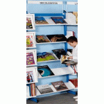 RAYONNAGE TABLETTES INCLINÉES, DOUBLE FACE COMPLÉMENTAIRE ZÉDIA, 2,07 M, ROUGE - MANUTAN COLLECTIVITÉS