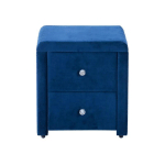 HOMY FRANCE - TABLE CHEVET VELOURS BLEU 47X41X50 CM