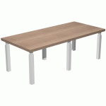 TABLE DE RÉUNION ROYAL PIEDS MÉTAL - NOYER - PIEDS NOIR - ARTARREDI