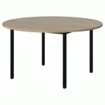 TABLE MALIBU Ø 120 T4 4P STRA ABS CHÊNE 1146/NOIR 9005