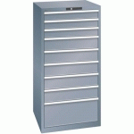 ARMOIRES À TIROIRS GRIS 717X725X1450 AVEC 9 TIROIRS 75KG - LISTA
