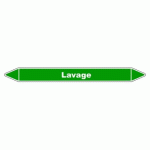 LOT DE 3 - MARQUEUR DE TUYAUTERIE - LAVAGE - NFX 08-105 - VINYLE LAMINÉ 355 X 37 MM