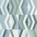 PAPIER PEINT INTISSÉ GÉOMÉTRIQUE POUR SALON | PAPIER PEINT MOTIF GÉOMÉTRIQUE BLEU & VERT | TAPISSERIE SCANDINAVE POUR CHAMBRE ADULTE - 10,05 X 0,53 M