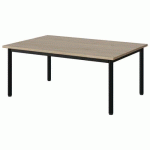 TABLE MALIBU 120X80 T1 4P STRA ABS CHÊNE 1146/NOIR 9005