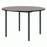TABLE MALIBU Ø 120 T6 4P STRA GRIS U727/NOIR GRIS 7016