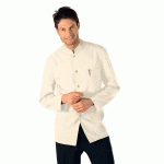 VESTE DE SERVICE COL MAO CRÈME 100% POLYESTER