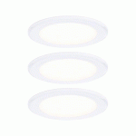 3 X SPOT ENCASTRÉ LED 2,5 W - 3000 K - BLANC - POUR ÉCLAIRAGE DE MEUBLE PAULMANN