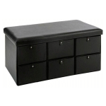 BANQUETTE PLIABLE 6 TIROIRS GOLAZ 76CM NOIR