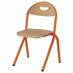CHAISE MALIBU AST - T3 - ASS/DOS HÊTRE / ACIER ORANG 1028 - MANUTAN EXPERT