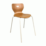 CHAISE RECONDITIONNÉE MALIBU - COQUE HÊTRE - 4 PIEDS ACIER - MANUTAN EXPERT