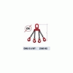 ELINGUE CHAINE 4 BRINS - CROCHETS À LINGUET - CMU 2360 KG (CLASSE 80)