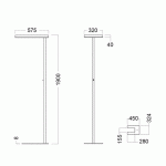 GLAMOX LAMPADAIRE LED FREE-F 4 000K DIMMABLE CAPTEUR GRIS