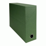 LOT DE 5 - BOÎTE DE CLASSEMENT EXACOMPTA CARTON DOS 9 CM VERT