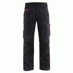 PANTALON DE TRAVAIL SERVICES STRETCH NOIR/ROUGE TAILLE 42L - BLAKLADER