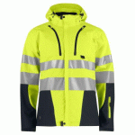 PROJOB 6419 PARKA SOFTSHELL - EN ISO 20471 CLASSE 3/2 JAUNE/NOIR - TAILLE S