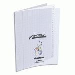 REPERTOIRE CONQUERANT 96 PAGES AGRAFEES FORMAT 17 X 22 CM, 90G, COUVERTURE POLYPRO INCOLORE