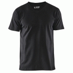 T-SHIRT COL V NOIR TAILLE XS - BLAKLADER