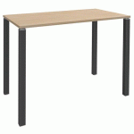 TABLE LOUNGE 4 PIEDS L120 X P60 X H105 CHÊNE CLAIR/CARBONE