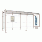 ABRI BUS PROVINCE 5 M CAISSON 1 BARDAGE AGORA GRIS 7044 - PROCITY