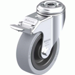 BLICKLE - ROULETTE PIVOTANTE À FREIN Ø 100MM BANDAGE CAOUTCHOUC SBR 110KG - LKRA-VPA 101K-FI