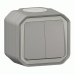 COMMANDE DOUBLE - 3 FONCTIONS COMPLET SAILLIE ÉTANCHE - PLEXO - ANTHRACITE LEGRAND