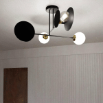 EMIBIG LIGHTING PLAFONNIER MINERVA, À 4 LAMPES, NOIR