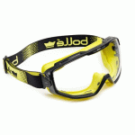 LUNETTES-MASQUE TRANSPARENT / AÉRÉ UNIVERSAL - BANDEAU JAUNE ET NOIR BOLLÉ