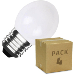 PACK 4 AMPOULES LED E27 3W G45 BLANCHE BLANC