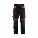 PANTALON DE TRAVAIL ARTISAN SANS POCHES FLOTTANTES NOIR/ROUGE C150 - BLAKLADER