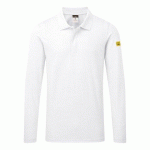 PORTWEST AS23 POLO MANCHES LONGUES ESD BLANC - TAILLE L