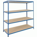 RAYONNAGE MANUTAN RAPID 2 1980X1220X455 BLEU - 4 NIVEAUX