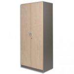 SIMMOB ARMOIRE HAUTE ALU/ÉRABLE L180 CM GAMME ALU ERABLE BUDGET