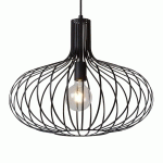 LUCIDE SUSPENSION CAGE MANUELA EN NOIR, 50 CM