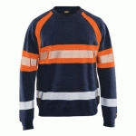 SWEAT HAUTE VISIBILITÉ MARINE/ORANGE FLUORESCENT TAILLE 4XL - BLAKLADER