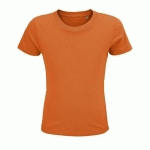 TEE-SHIRT PERSONNALISABLE ENFANT COTON ORGANIQUE BIO JERSEY 150 ORANGE