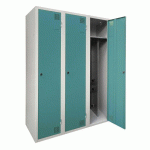 ARMOIRE SÉCHANTE IS 3 COLONNES À CLÉ TURQUOISE - MANUTAN COLLECTIVITÉS