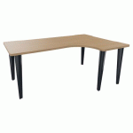 BUREAU EVIDENCE ASYMÉTRIQUE 180X120 RETOUR D CHÊNE CLAIR/ANTHRACITE - VINCO