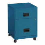 CAISSON MOBILE MÉTAL 2 TIROIRS BUDGET BLEU DISTANT