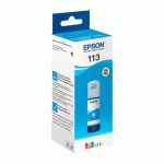 FLACON ENCRE EPSON 113 ECOTANK CYAN -  AUTHENTIQUE