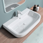 LAVABO VASQUE À POSERR EVIER DESIGN BRUXELLES5021 LARG X PROF X HAUT 81 X 49 X 18 CM - BLANC - SOGOOD